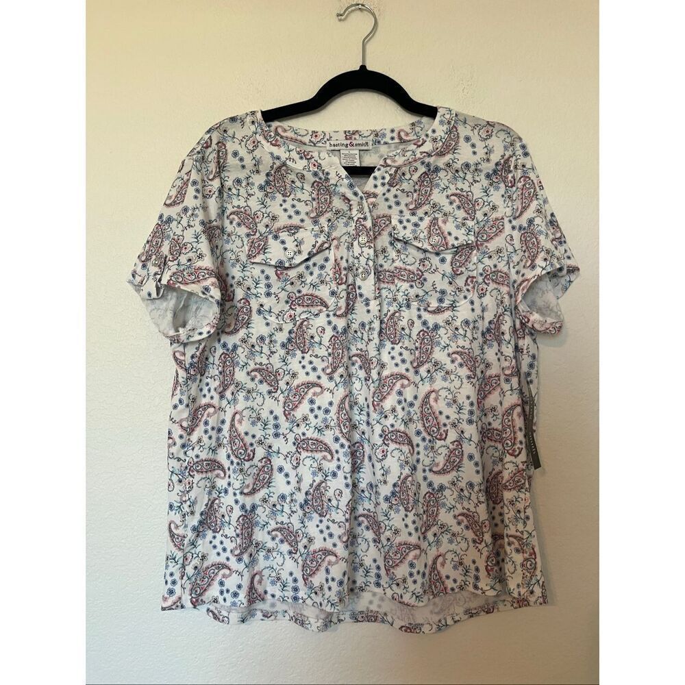 Hastings & Smith Paisley Print Blouse NEW NWT - Picture 2 of 6